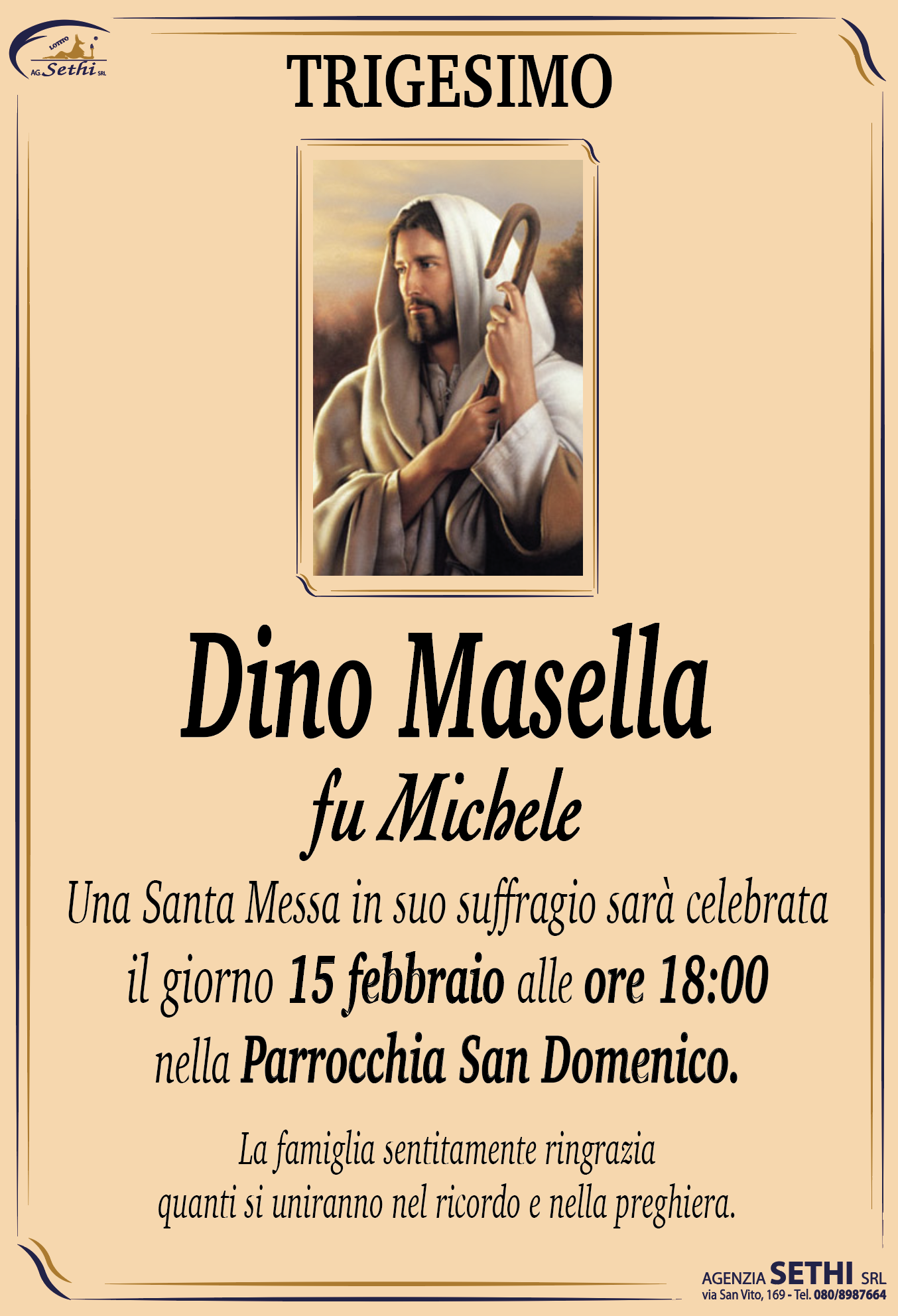 Trigesimo Dino Masella fu Michele