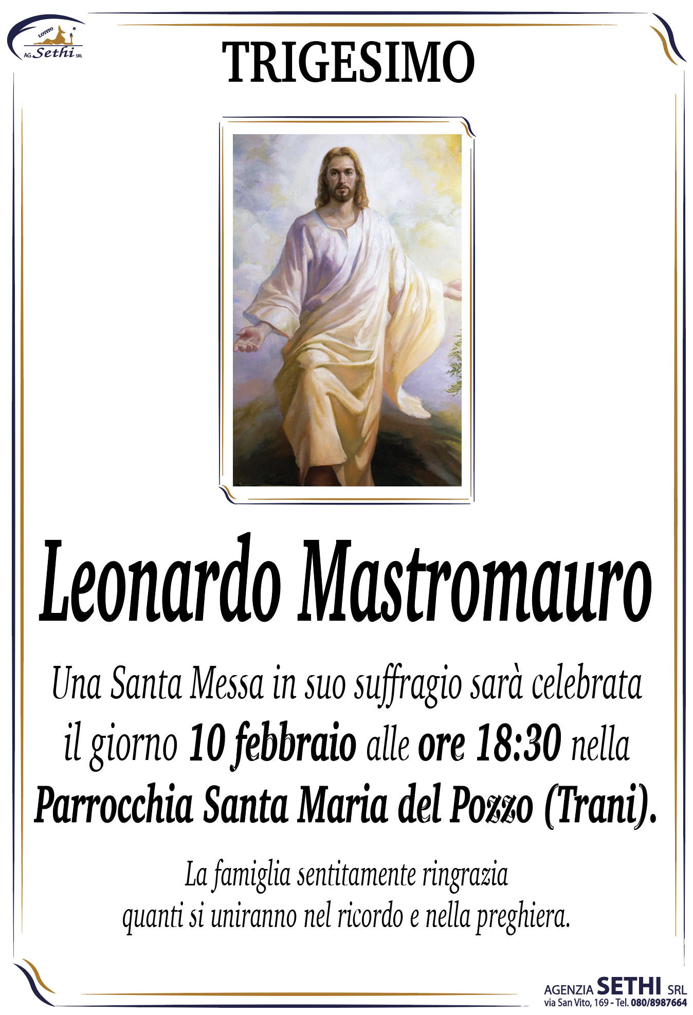 Trigesimo Leonardo Mastromauro fu Nunzio