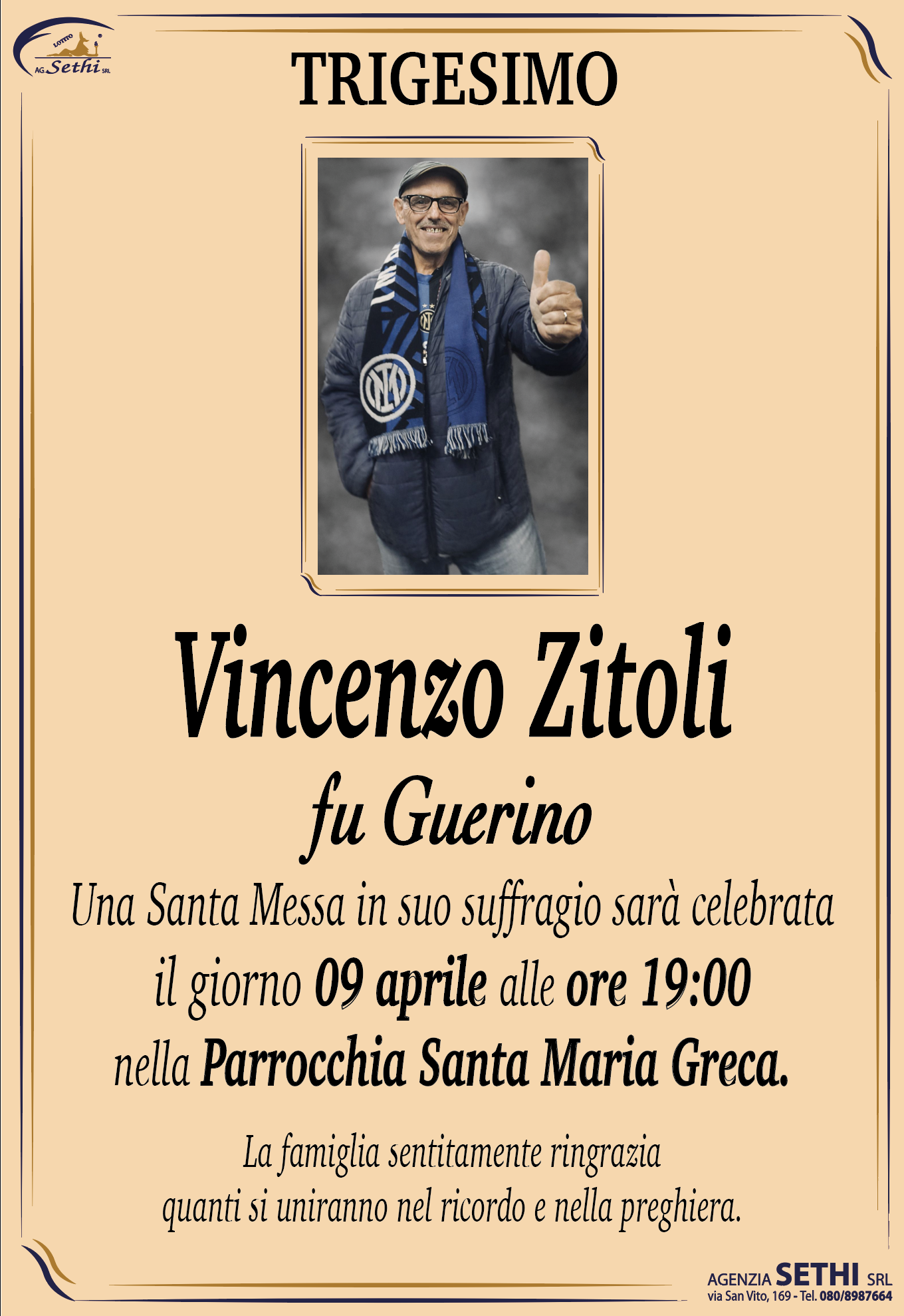 Trigesimo Vincenzo Zitoli fu Guerino (macellaio)