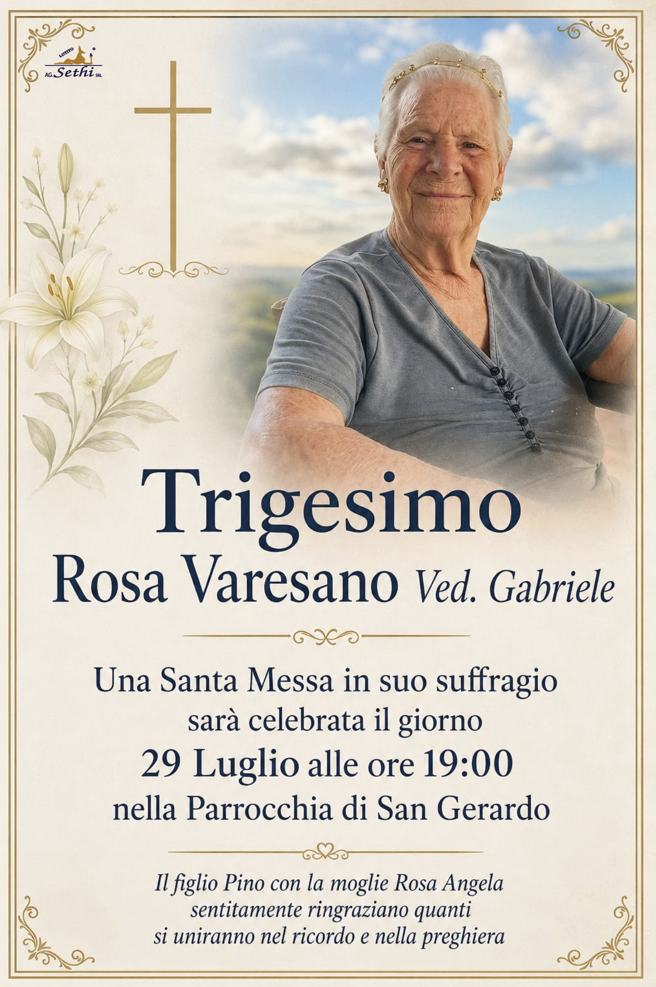 Trigesimo Rosa Varesano ved. Gabriele