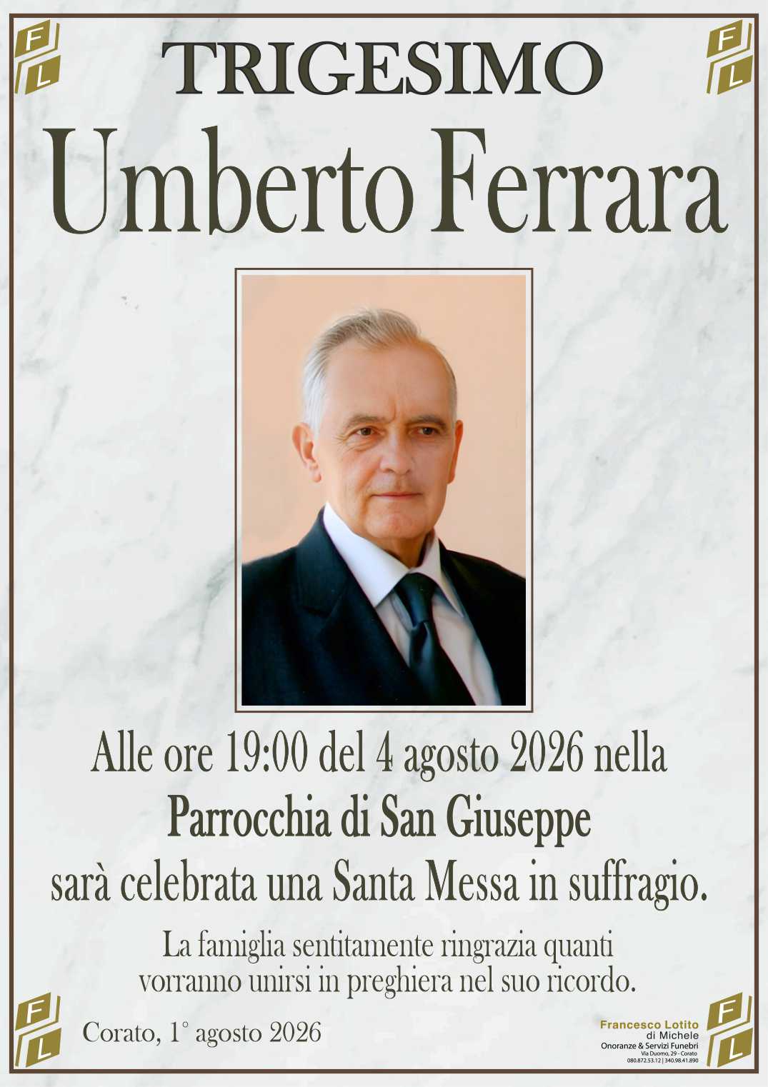 Trigesimo Umberto FERRARA